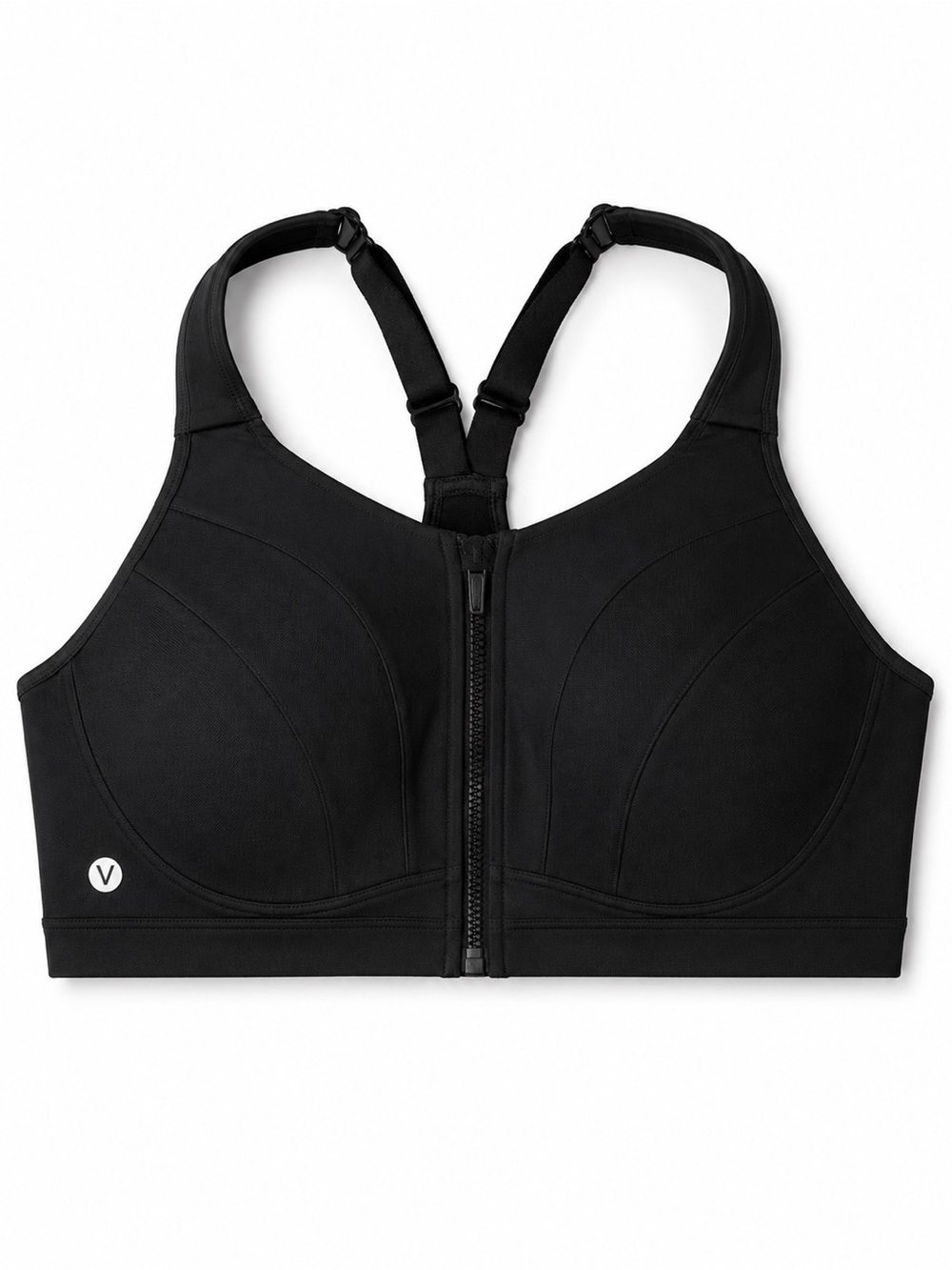 LIVI Lane Bryant Plus size 44D Black High Impact Underwire Sports Bra Racerback
